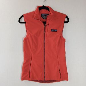 Patagonia Red Orange Puffer Vest Cold Weather Logo Pockets XXS Zip Up #567